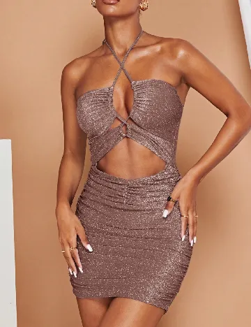 Rochie scurta SHEIN, maro