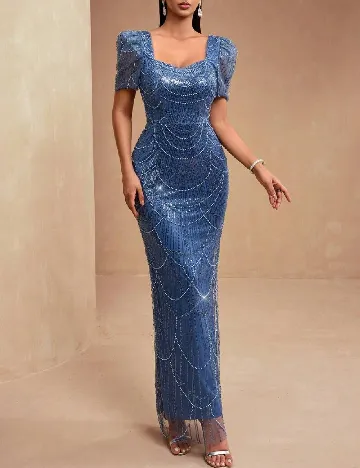 Rochie lunga SHEIN, albastru