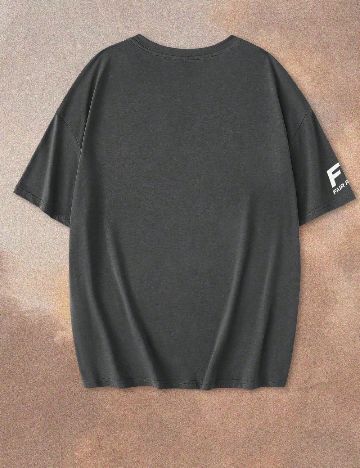 Tricou Oversize SHEIN, gri