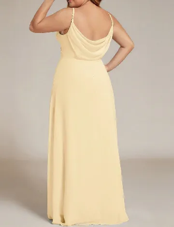 Rochie lunga Ever-Pretty Plus Size, galben