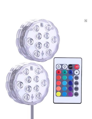 Set lampi LED RGB pentru piscina 2 bucati ACTION, alb