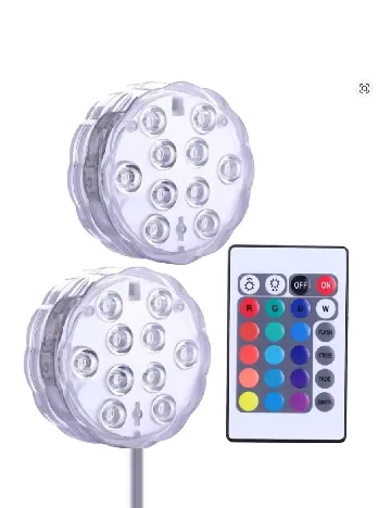 Set lampi LED RGB pentru piscina 2 bucati ACTION, alb