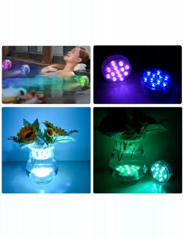 Set lampi LED RGB pentru piscina 2 bucati ACTION, alb