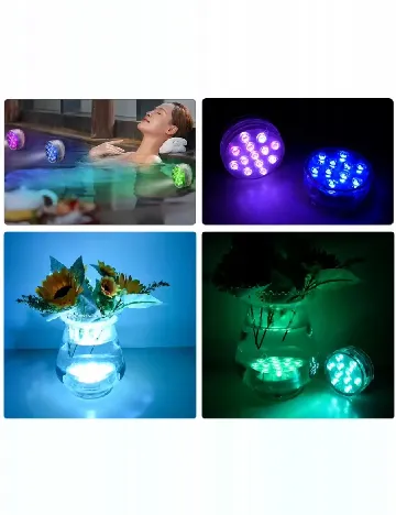 Set lampi LED RGB pentru piscina 2 bucati ACTION, alb