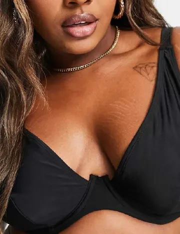 Sutien de baie Ivory Rose Curve, negru