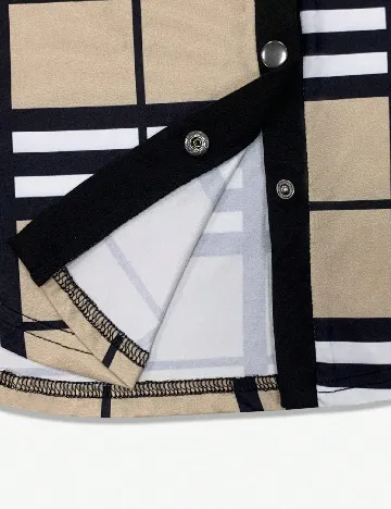 Camasa SHEIN, negru/bej