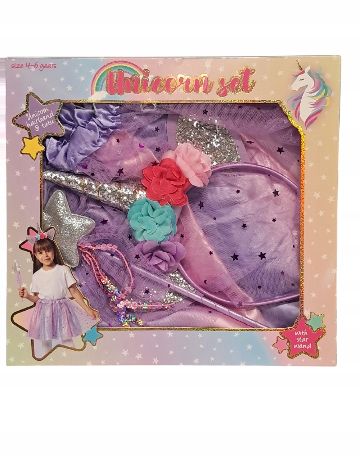 Set coronită, baghetă magică și fusta Little Concepts, mov