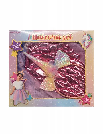 Set coronită, aripi și fusta Little Concepts, roz