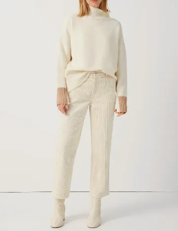 Pantaloni Someday, ecru