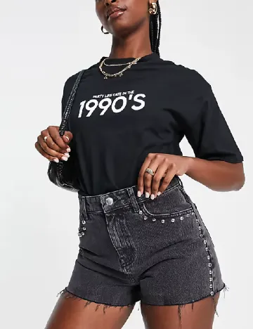 Pantaloni scurti Miss Selfridge, gri inchis