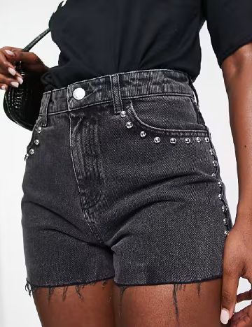 Pantaloni scurti Miss Selfridge, gri inchis