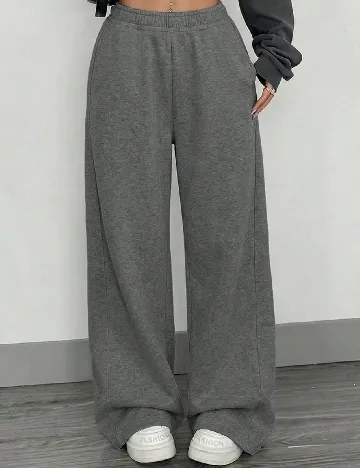 Pantaloni Shein Kids, gri inchis