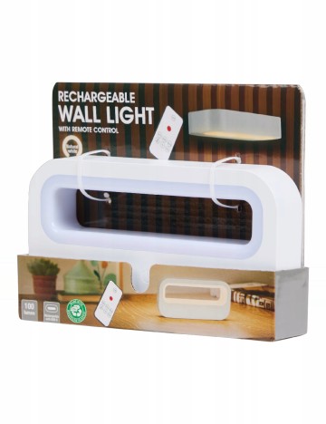 Lampă de perete reîncărcabilă cu telecomandă 4000K 100lm ACTION, alb
