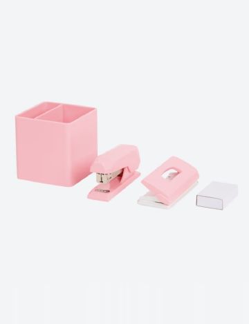 Organizator de birou cu accesorii Dayes, roz