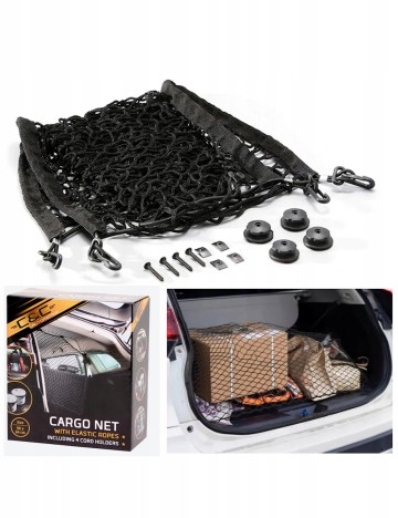Plasă pentru portbagaj C&C Automotive, negru