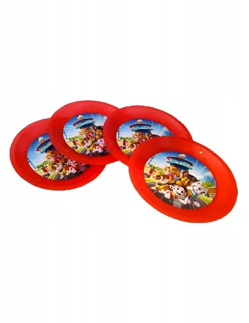 Set farfurii plastic reutilizabile 4 bucati Nickelodeon, rosu