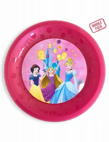 Set farfurii plastic reutilizabile 4 bucati Disney, roz