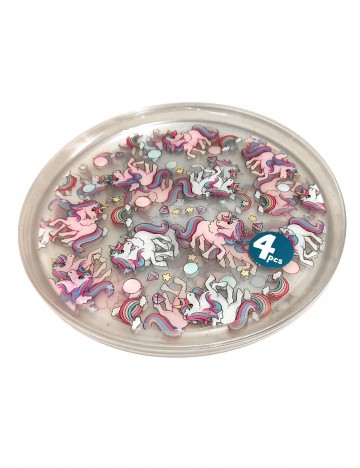 Set farfurii plastic reutilizabile 4 bucati, mix culori