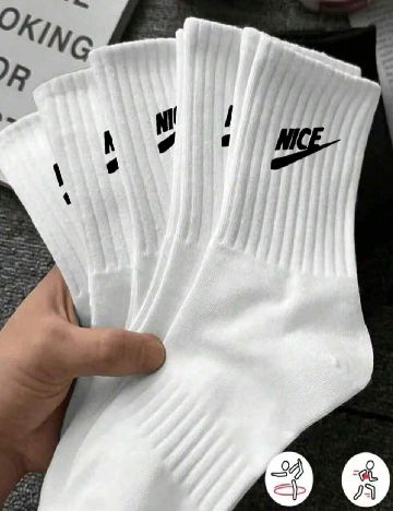 Set sosete 6 perechi SHEIN, alb