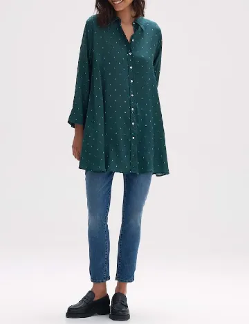 Camasa Oversize Opus, verde