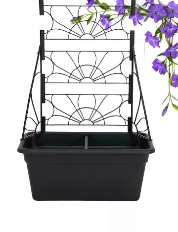 Jardinieră cu scară ACTION, negru