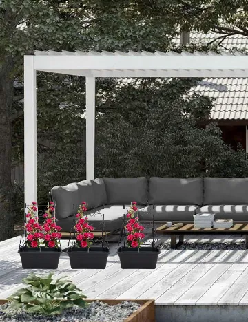 Jardinieră cu scară ACTION, negru