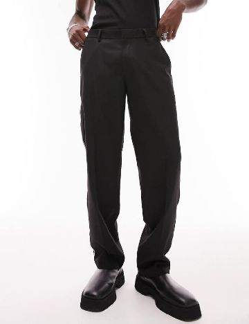 Pantaloni Topman, negru