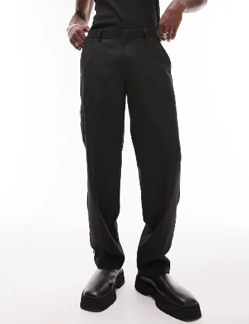 Pantaloni Topman, negru