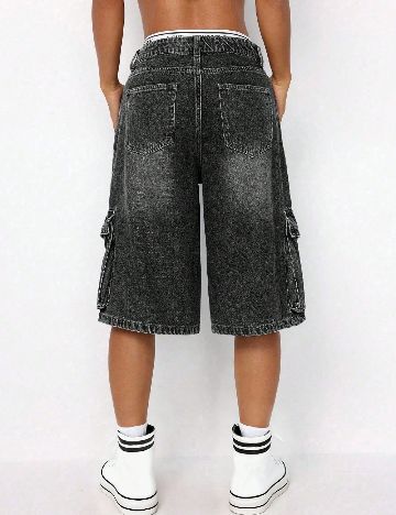 Pantaloni scurti SHEIN, gri inchis