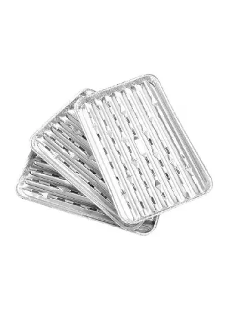 Tavi de copt din aluminiu 3 bucati BBQ TIME, argintiu