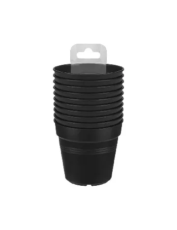 Set ghivece pentru rasaduri, 7 cm 7 bucati, negru