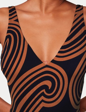 Costum de baie Triumph, negru/maro