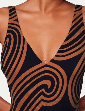 Costum de baie Triumph, negru/maro