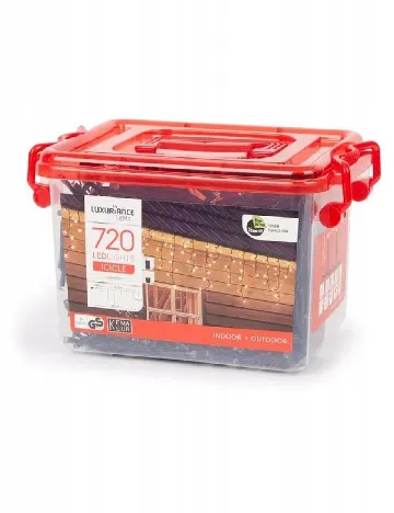 Instalatie pentru exterior, 14 m, 720 LED-uri Luxuriance Lights, alb cald