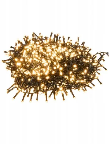 Instalatie pentru exterior, 14 m, 720 LED-uri Luxuriance Lights, alb cald