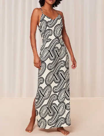 Rochie de plaja Triumph, alb/negru