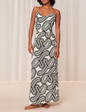 Rochie de plaja Triumph, alb/negru