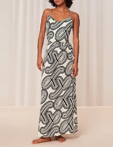 Rochie de plaja Triumph, alb/negru