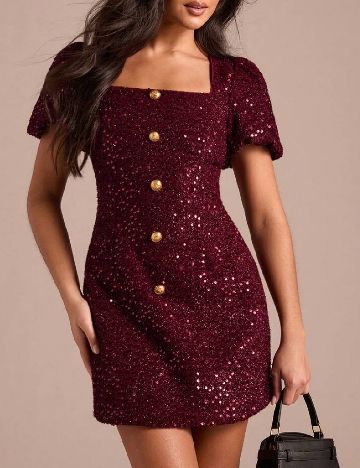 Rochie scurta SHEIN, visiniu