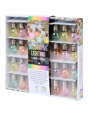 Instalatie decorativa LED, 30 globuri ACTION, mix culori
