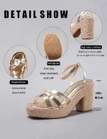 Sandale SHEIN, auriu