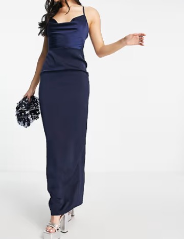 Rochie lunga NAANAA, bleumarin