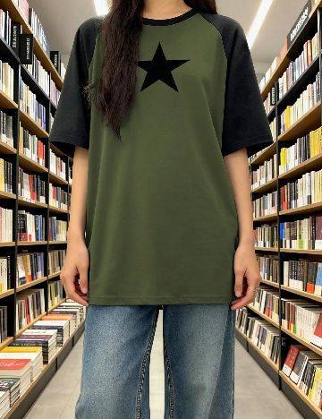 Tricou SHEIN CURVE, verde