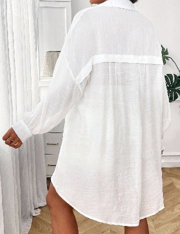 Camasa Oversize SHEIN CURVE, alb