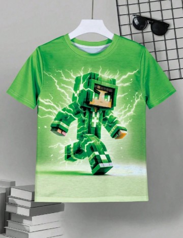 Tricou Shein Kids, verde