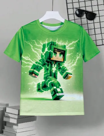 Tricou Shein Kids, verde