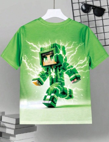 Tricou Shein Kids, verde