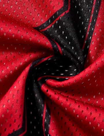 Tricou Oversize SHEIN CURVE, negru/rosu