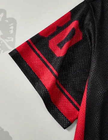 Tricou Oversize SHEIN CURVE, negru/rosu