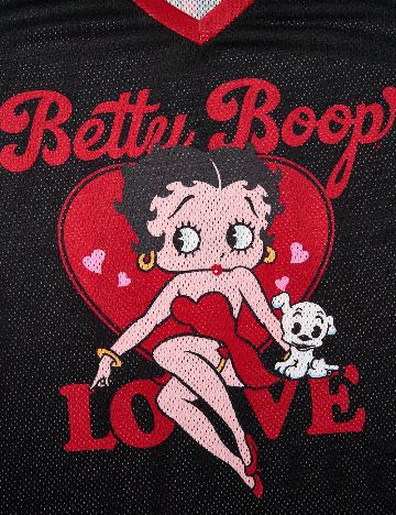 Tricou Oversize SHEIN CURVE, negru/rosu